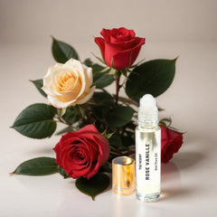 TSZ Scent Rose Vanille Perfume Oil Roll On - 6ml Long-Lasting Fragrance, Sweet Floral & Vanilla Essence for Women and Girls