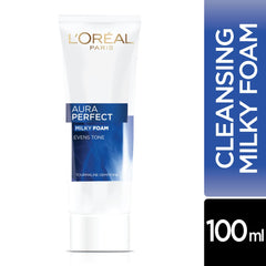 L'Oréal Paris White Perfect purifying and brightening Milky Facial foam with Tourmaline Gemstone 100ML
