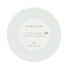 Sheer Cover Perfect Shade - Mineral Foundation Makeup Kit w Free Foundation Brush - Light/Fair Shade - Foundation Powder Makeup and Mineral Makeup, Best Full Coverage Foundation 4 Grams
