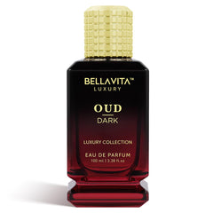 BellaVita Luxury Men OUD DARK Eau De Parfum | Woody & Musky Fragrance with Exotic Grapefruit, Orris & Vetiver |Long-Lasting Mens Perfume | Luxury Gift for Men, Oud Perfume for Men, Vanilla Notes,100ml