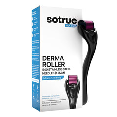 Sotrue Hair Growth Derma Roller 1 mm with 540 Stainless Steel Needles, Activates Hair Follicles, Repairs Damaged Hair, For Hair Fall & Hair Thickening, Reduces Acne Scars, Safe & Effective To Use