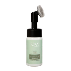 iORA Prebiotic Foaming Facewash with Silicone Brush - Organic Cleanser with Superfoods and Seabuckthorn Extracts, 100 Ml (Pack of 1)