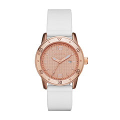 Skechers Women's Redondo Quartz Metal and Silicone Analog Sports Watch - Rose Gold, White
