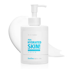 ZealSea Body and Face Moisturizer with Hyaluronic Acid and Ceramide, Daily Facial and Body Lotion, Day and Night Hydrating Moisturizing Cream for All Skin Types, Hydrate and Soothe Dry Skin, 300ML