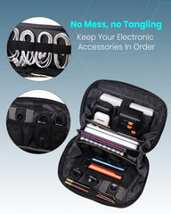 Moxedo Portable Tech Accessories Bag Travel Organizer for Electronic Accessories with 10,000 mAh Power Bank, 35W Travel GaN Adapter, Charging Travel Kit and 2 Charging Cable
