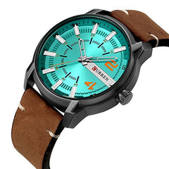 Curren Casual Watch For Men Analog Leather - 8306 - Brown