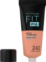 Maybelline New York Maybelline Fit Me Foundation, Matte & Poreless, Full Coverage Blendable Normal To Oily Skin, 242 Light Honey 30Ml