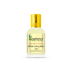 KAZIMA White Lotus Attar Perfume For Unisex - Pure Natural Undiluted (10ml)