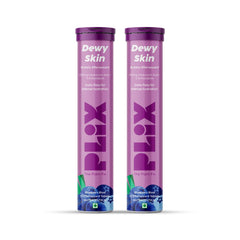 PLIX - THE PLANT FIX Hyaluronic Acid 15 Effervescent Tablets For Radiant Skin | Blueberry Flavor Pack Of 2 | Superfoods Enriched | Supports Skin Hydration | Helps To Reduce Fine Lines | Vegan