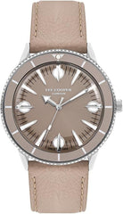 Lee Cooper Men's Watch, Analog Display and Leather Strap - LC07933.344, Beige