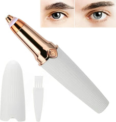 Tengcang 2 in 1 Facial Hair Remover Wireless Eyebrow Trimmer with Light & Face Hair Remover Rechargeable Painless Lady Shaver Hair Remover Hair Trimmer for Women White