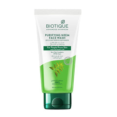 Biotique PURIFYING NEEM FACE WASH WITH PLANT DERIVED NIACINAMIDE For Pimple Prone Skin See a Clear Complexion All Skin Types-150ml