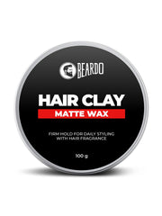 Beardo Hair Clay Wax for Men, 100 gm Styling Wax | Volumizing, Strong Hold, Restylable |Matte Finish, Easy to Wash Off | Texture Clay for Men