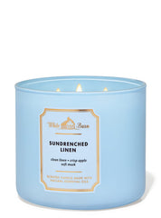 Bath & Body Works Sun-Drenched Linen 3-Wick Candle (411g)