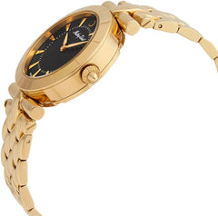 Mathey-Tissot Tarta Quartz Black Dial Ladies Watch D106PN - Yellow Gold-tone
