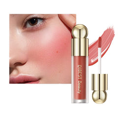 KANZA - Rose Cream Liquid Blush | Natural Matte Finish Looking, Dewy Cheek Tint | Soft Cream Face Blush Stick | Long-Wearing,Perfect Blending Liquid Blush Makeup for Cheeks|3.5g (#02 Red Tomato)