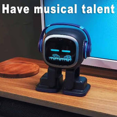 EMOPET AI Desk Robot Companion - ChatGPT Enabled with Voice Commands & Dance Feature, Interactive Robot Pet with Personality, Comes with Charging Home Station