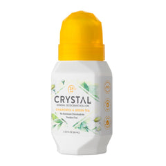 Crystal Essence Deodorant Mineral Deodorant Roll On Chamomile & Green Tea 2.25 Fl Oz Pack of 12 Multi
