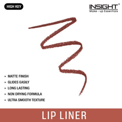 Insight Cosmetics Glide On Lip Liner | One Swipe Smooth Application | Long Lasting Lip Pencil,0.3 gm,16