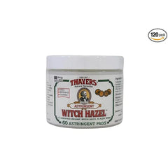 Thayer Witch Hazel Astringent Pads, Original, 60 Count