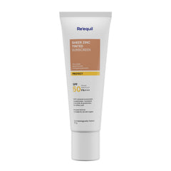 RE' EQUIL Sheer Zinc Tinted Sunscreen 50g SPF 50 PA+++ - 100% Mineral Sunscreen Cream