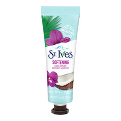 ST. Ives Softening Coconut & Orchid Hand Cream For Smooth & Supple Skin| Deeply Hydrates & Nourishes Dry Skin| Paraben-Free & Non-Greasy| Dermatologically Tested| 30gm