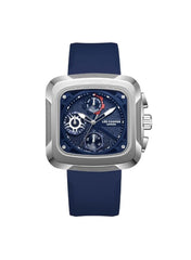 Lee Cooper Men's Watch, Multi Function Display and Silicone Strap - LC08012.399, Blue