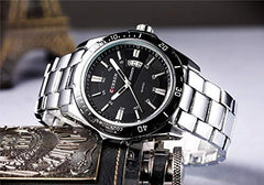 Curren Casual Watch For Men Analog Stainless Steel - 8110 - Silver