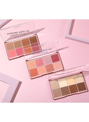 UCANBE 8-Color Blush & Contour Palette - Versatile Face Sculpting, Highly Pigmented Matte, Smooth Natural Finish, Long-Lasting Bronzer & Blush Powder. (Contour Palette, STUB083-03)