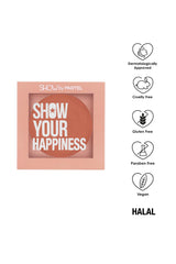 Pastel | Blush powder for face | Show Your Happiness Blush | Lightweight, Smooth, Blendable, Long-lasting - 205 (Cosy)