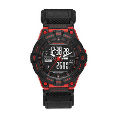 Skechers Casual Digital Watch for Men - Youngs Black/Red