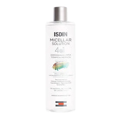 ISDIN Micellar 4 in 1 Facial Cleansing Water Solution Hydrating and Cleansing Toner and Makeup Remover for Sensitive Skin, 13.5 FL OZ