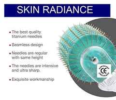 Derma Roller With Individual Needles - Skin Radiance UK Microneedle Roller for Wrinkles, Hair Growth, Scar Removal & Dark Spot Removal. Case & Instructions included - Derma roller 0.5