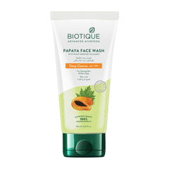 Biotique PAPAYA FACE WASH WITH PLANT DERIVED COLLAGEN Deep Cleanse For Glowing Skin All Skin Types-150ml