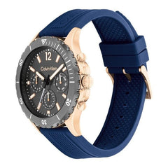 CALVIN KLEIN MEN'S COOL GREY DIAL BLUE SILICONE WATCH - 25200316