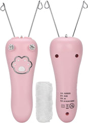 Electric Facial threading Hair Remover, Electric Cotton Thread Epilator for Women, Automatic Threader Machine Epilator for Fine Hairs on Face,Chin,Upper Lip, Arms (PINK)