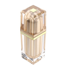 20/40ml Empty Airless Pump Bottle with Lid for Beauty Products Lotion Serum - Golden+Golden, 20ml