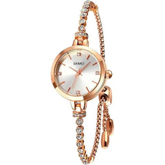 SKMEI Women Watches Bracelet Diamond Ladies Female Small Rose Gold Fashion Luxury Thin Waterproof Analog Quartz Casual Girls Wife Gifts - Multicolor