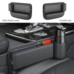 CANLAY Car Side Pocket Organizer, Car Seat Gap Filler Storage Box Car Cup Holder Organizer Car Interior Accessories