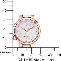 Citizen Women's Analogue Eco-Drive Watch with Stainless Steel Strap EM0912-84Y