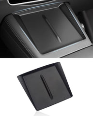 heus Center Console Wireless Charging Mat for Tesla Model 3 2024 ,Carbon Fiber Pattern Wireless Charging Silica Gel Mat Decoration Interior Car Accessories (Black)