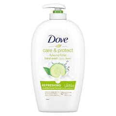 DOVE Care & Protect Refreshing Hand Wash 100% sensitive skin friendly, Cucumber & Green Tea, With ¼ moisturising cream, 500ml