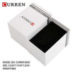 CURREN 9021 Women Fashion Simple Japan Quartz Movement Watch Stainless Steel Band Wristwatch (sliver white)