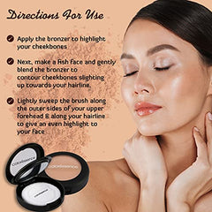 COLORESSENCE High Definition Liquid Foundation Full Coverage Lightweight Waterproof N Matte Bronzer Contour Powder Natural Highlighter for Face Sculpting Sun Kissed Look | 10 gm