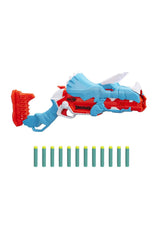 Nerf Dinosquad Tricera-Blast Blaster, Break-Open 3-Dart Loading, 12 Nerf Darts, Dart Storage, Triceratops Dinosaur Design 6.4 X 54.6 X 24.1 cm