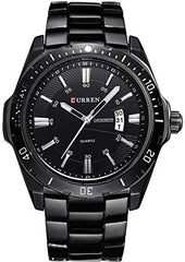Curren Casual Watch For Men Analog Stainless Steel - 8110 - Black