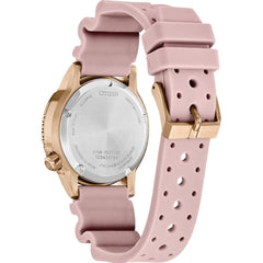 Citizen Women's Analog Eco-Drive Watch with Rubber Strap EO2023-00A, Pink, strap