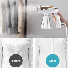 SIMPDIY Portable Garment Steamer Handheld Folding Household Mini Steam Iron, Adjustable Temperature Ironing Machine for Travel, Travel Steamer with 2 Brushes