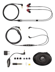 Shure SE535 Pro, Professional Sound Isolating Earphones, Triple High-Definition Drivers, Noise Reduction, Over Ear Secure & Comfortable Fit, Red, Wired