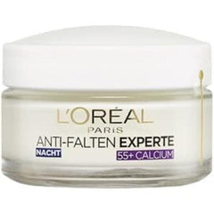 L’Oréal Paris Night Cream for Face Moisturising Anti-Ageing Night Cream with Calcium to Reduce Wrinkles, Anti-Wrinkle Expert 55+, 1 x 50 ml